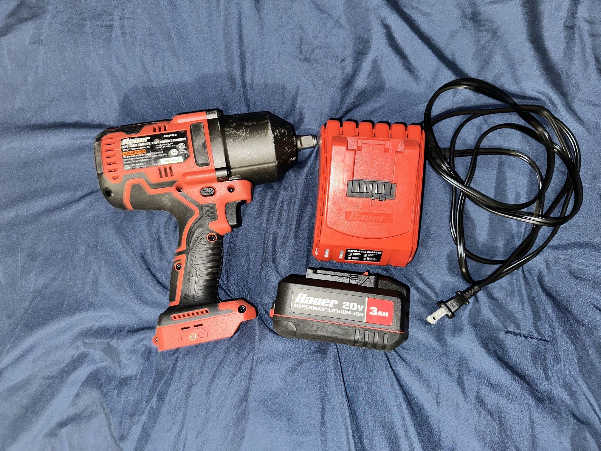 Bauer 20v 1/2in High Torque Impact wrench