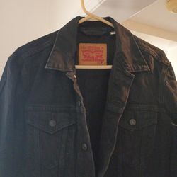 Black Very Good Condition Levi Strauss Size Medium Jacket 