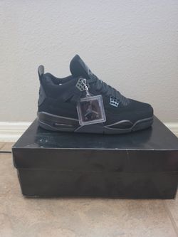 Air Jordan 4 Retro " Black Cat "- Triple Black- New With Box