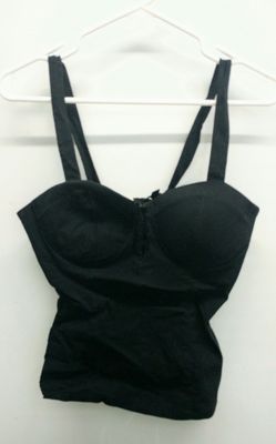 Black Corset Top by Guess Women's Size Medium