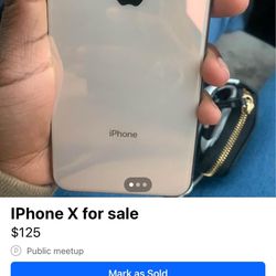 iPhone X For Sale  $125