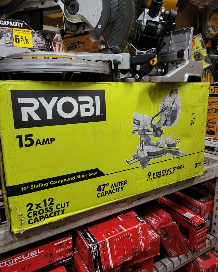 RYOBI 10 IN. MITER SAW SLINDING 15 AMP