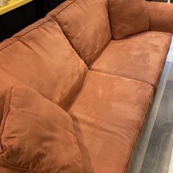 Queen size microfiber sofa