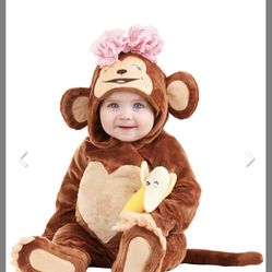 Baby Girl Monkey Halloween Costume 12-18 Months