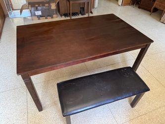 Dark Walnut Wooden Dining Table (Includes 4 Legs & Hardware) – Ready to Go!