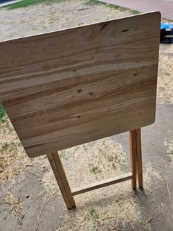 Wooden Folding TV Tray Table