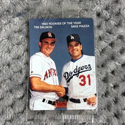 Mike Piazza / Tim Salmon 1994 Mother's Cookies Rookies Of The Year