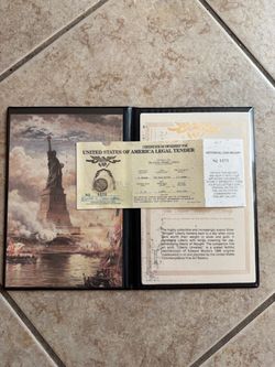 RARE 1936 Silver Winged Liberty Dime With Certificate Of Ownership Legal Tender