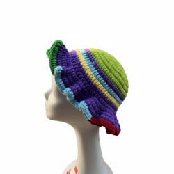 Street Trend Bucket Hat, Casual Trendy Knitted Hat, Fashionable Hat for All Seasons