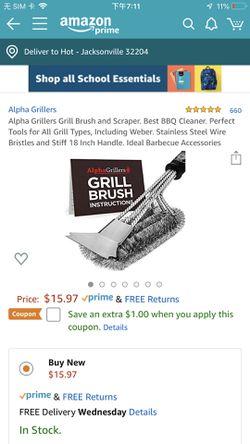 Brand new Alpha Grillers Grill Brush and Scraper.