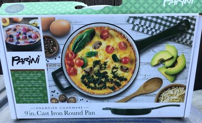 Parini 9-Inch Enameled Cast Iron Round Pan
