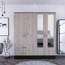 double wardrobe with mirrors and drawers 