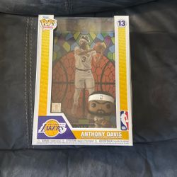 New Funko Pop Trading Cards Los Angeles Lakers Anthony Davis Vinyl Figure Display Case