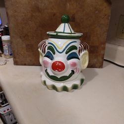 Vintage Clown Head Cookie Jar