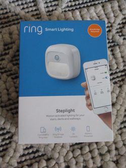 Ring Smart Lighting – Steplight, Battery-Powered, Outdoor Motion-Sensor Security Light, White (Bridge required) - Brand New In Factory Packing 