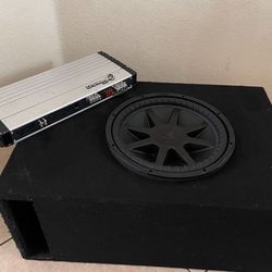 Kicker 15" Sub In A Ported Box With US Amps Amplifier