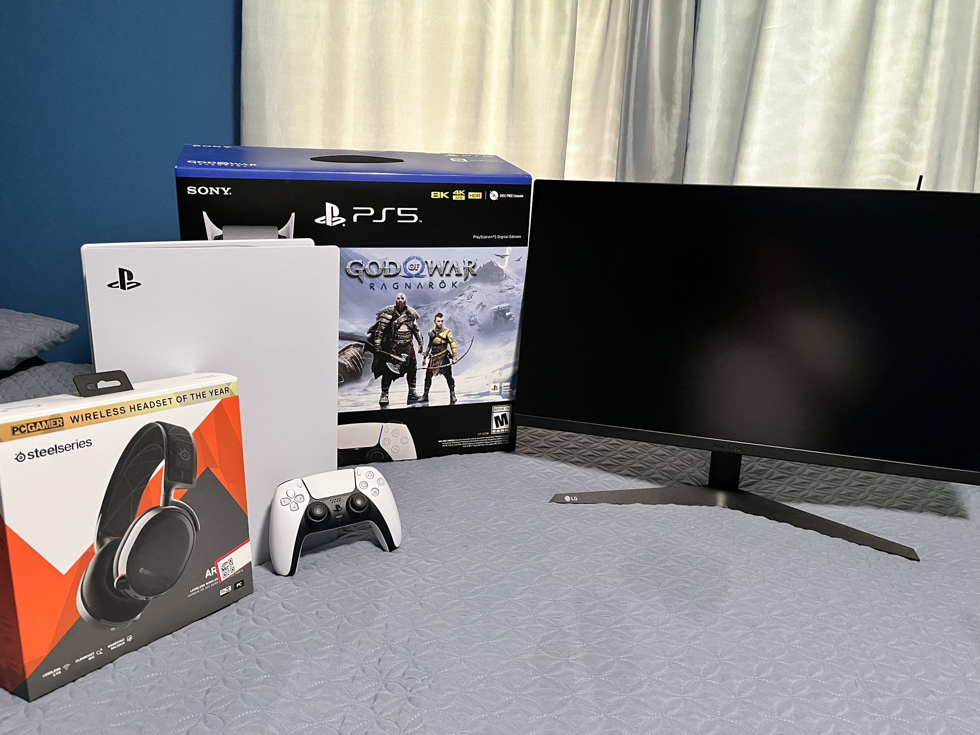 ( Package Deal) Comes with PS5, Gaming Monitor, and Steelseries Wireless Headset