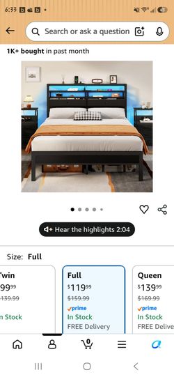Full size metal bed frame