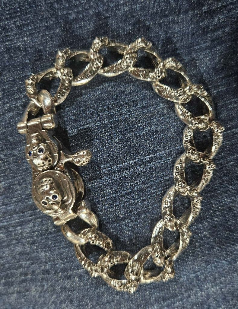 Stainless Steel Skull Bracelet 8" Pick Up By 89122 Other Jewelry Posted