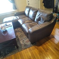 Leather Sofa And Dining Room Chairs