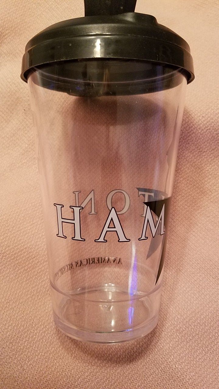 Broadway official Hamilton souvenir travel cups