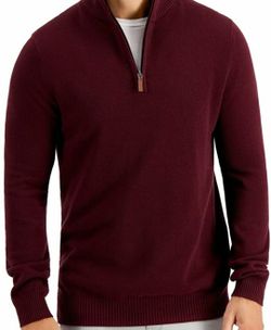 Men's Long Sleeve Red Plum Sweater