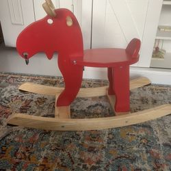 IKEA Ekorre Rocking Moose Red Wooden Toy for Toddlers Boys & Girls 1-3 Years