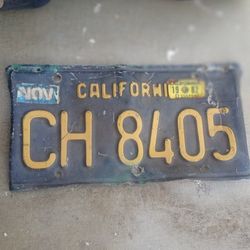 Vintage CA Plate