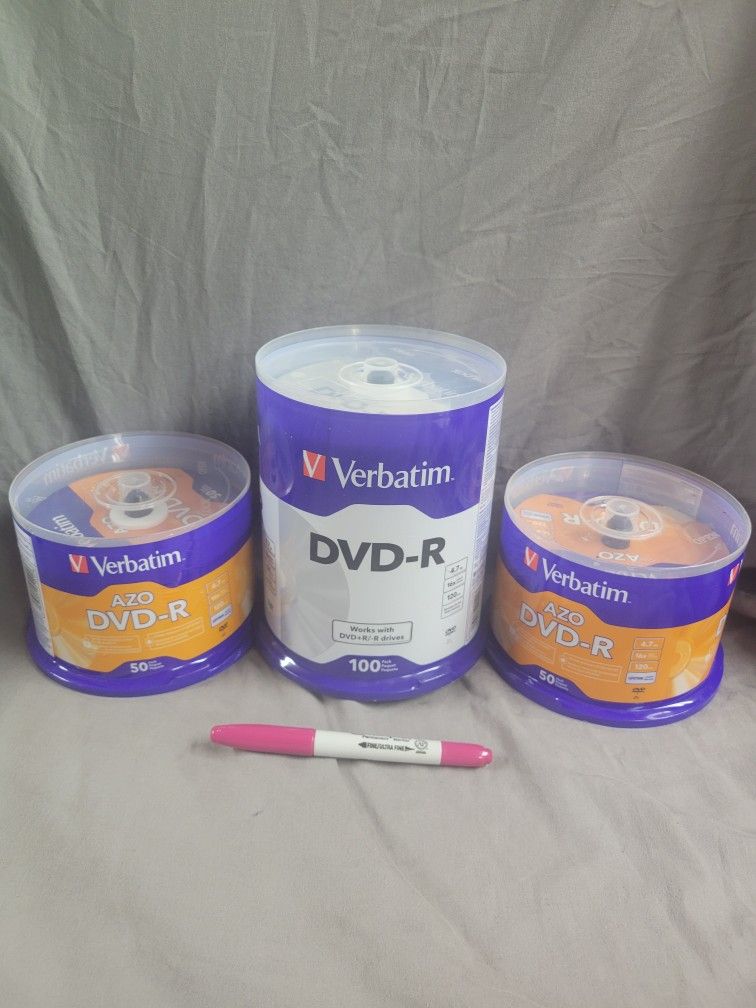 200 DVD-R Disc's, New, Verbatim