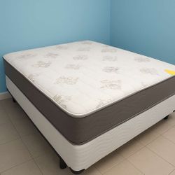 New Full Mattress And Box Spring 2pc Bed Frame Is Not Included 