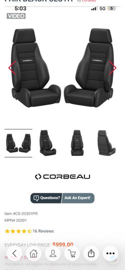 Corbeau Mustang seats