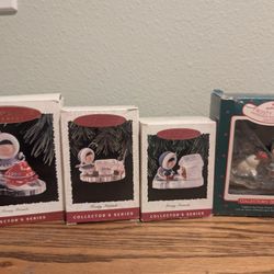 Hallmark Frosty Friends Keepsake Ornaments Lot of 4w/ Boxes Collector Series