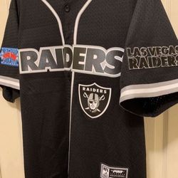 Raiders Button Up Jersey (Large)