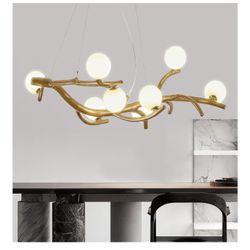 28.7” Modern 8-Light Sputnik Chandelier – Adjustable Height