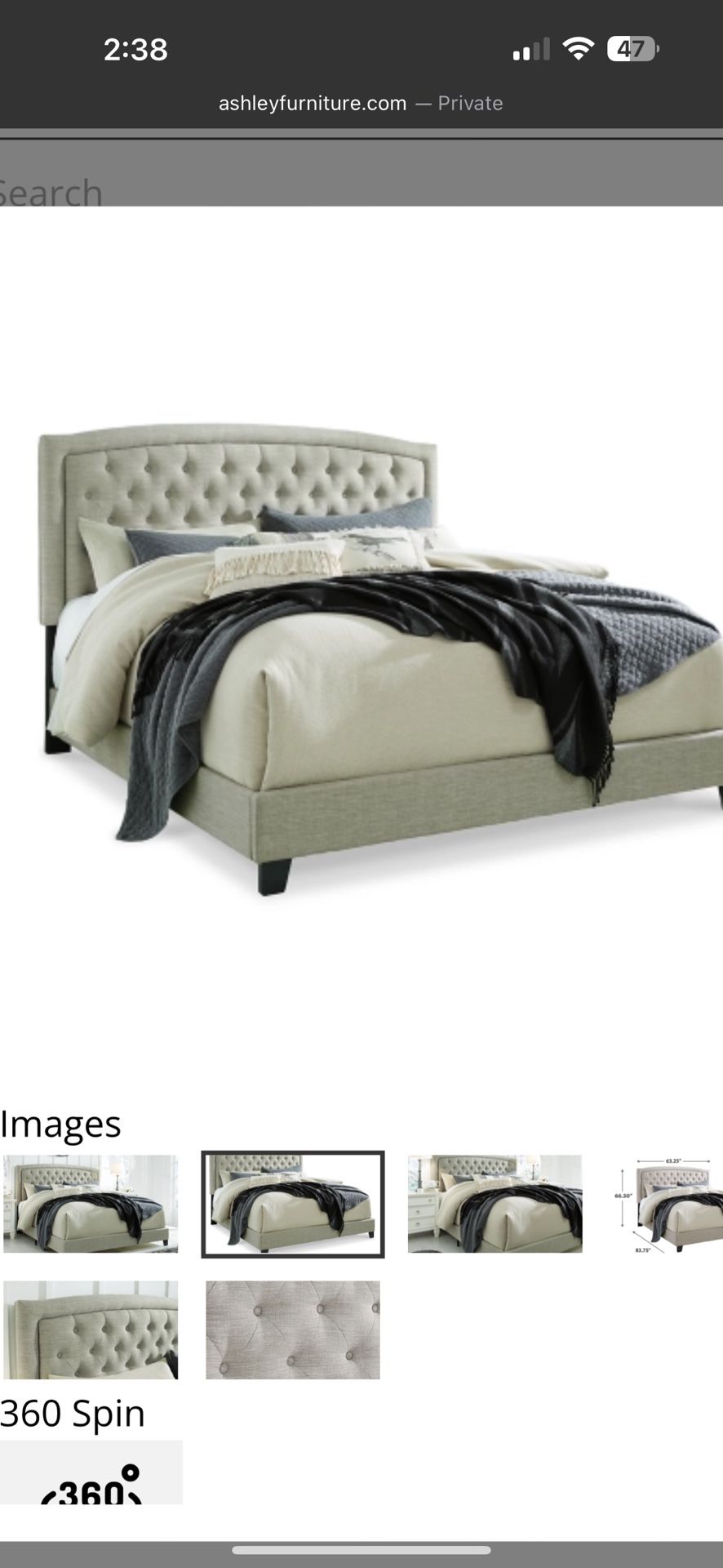 Queen bed Frame With Headboard