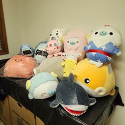 Large Ocean Marine Aquatic Sea Life Animal Plush Bundle Lot 13 Plushies Total