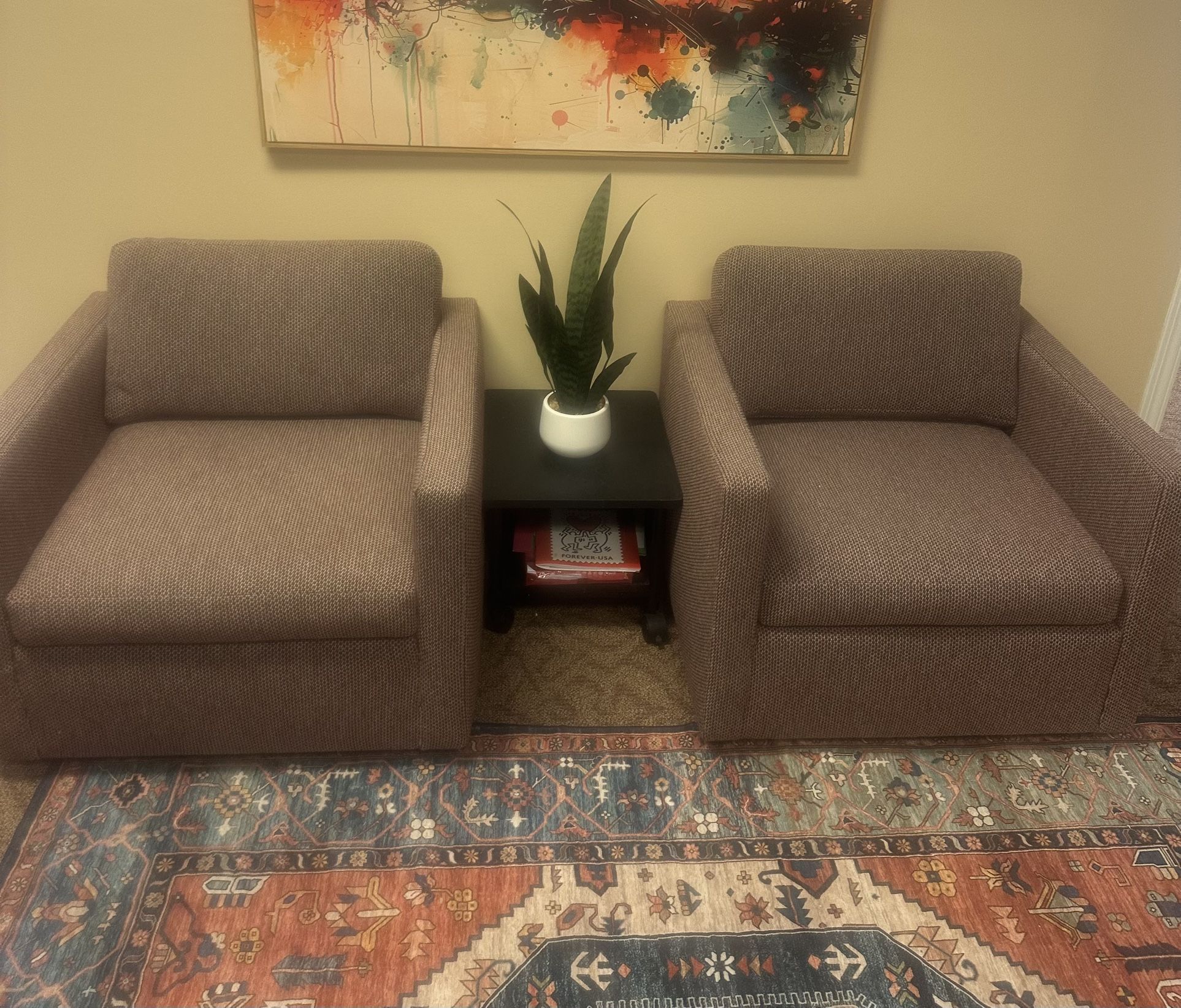 Pair Of Office Lounge Chairs