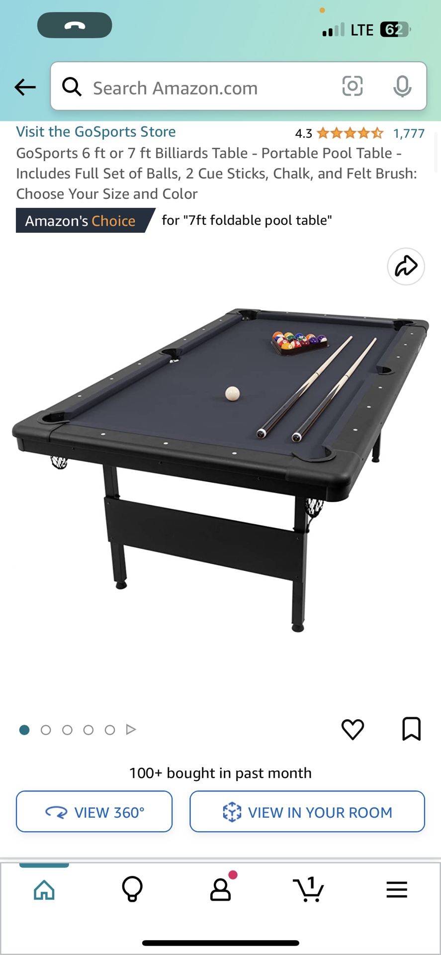 7ft Billiards Pool Table