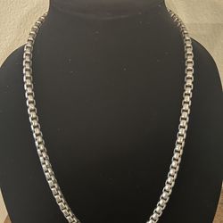 David Yurman Box Silver Chain Necklace 