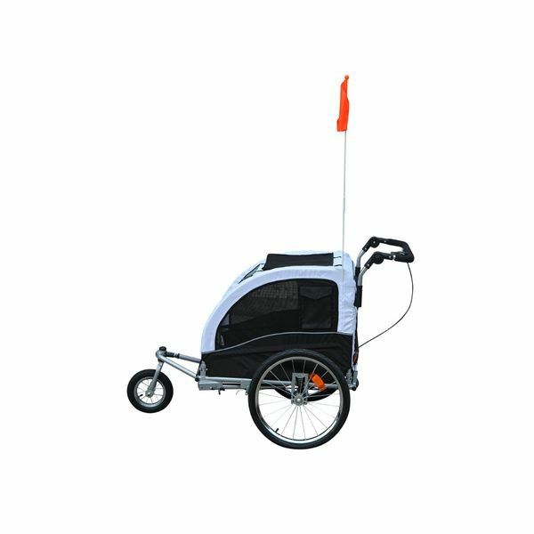 Elite II 2-In-1 Pet Dog Bike Trailer and Stroller with Suspension