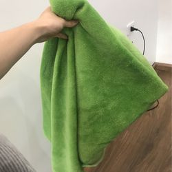Light and soft green blanket