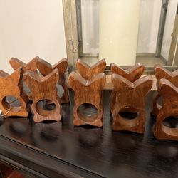 Pier 1 Rabbit Napkin Rings. Set Of 10