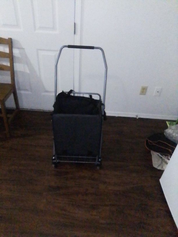 Grocery Basket Cart Can Also Be Used For Laundry