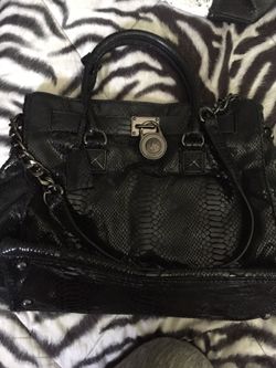 Michael kors Hamilton black snake skin
