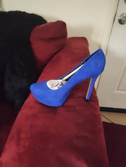 Women's Blue Suede Shoes Thongs