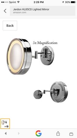JERDON BHL85C lighted mirror .
