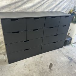 Black IKEA Nordli Dresser 