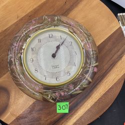 Pastoral Dwelling Floral Clock 8”