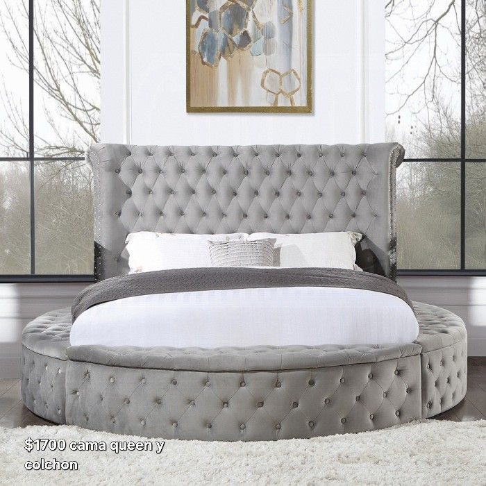 Available In Queen And King Luxury Round Bed Mattress Included