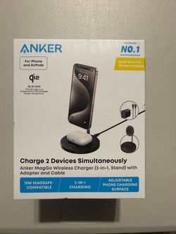 Anker Qi2.1 15W Wireless Stand with Battery Charger